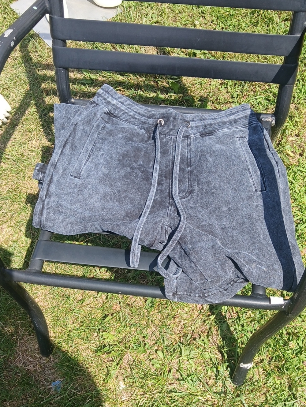 EUC Ringspun Black Wash Drawstring Boot Cut Sweats Lounge Active